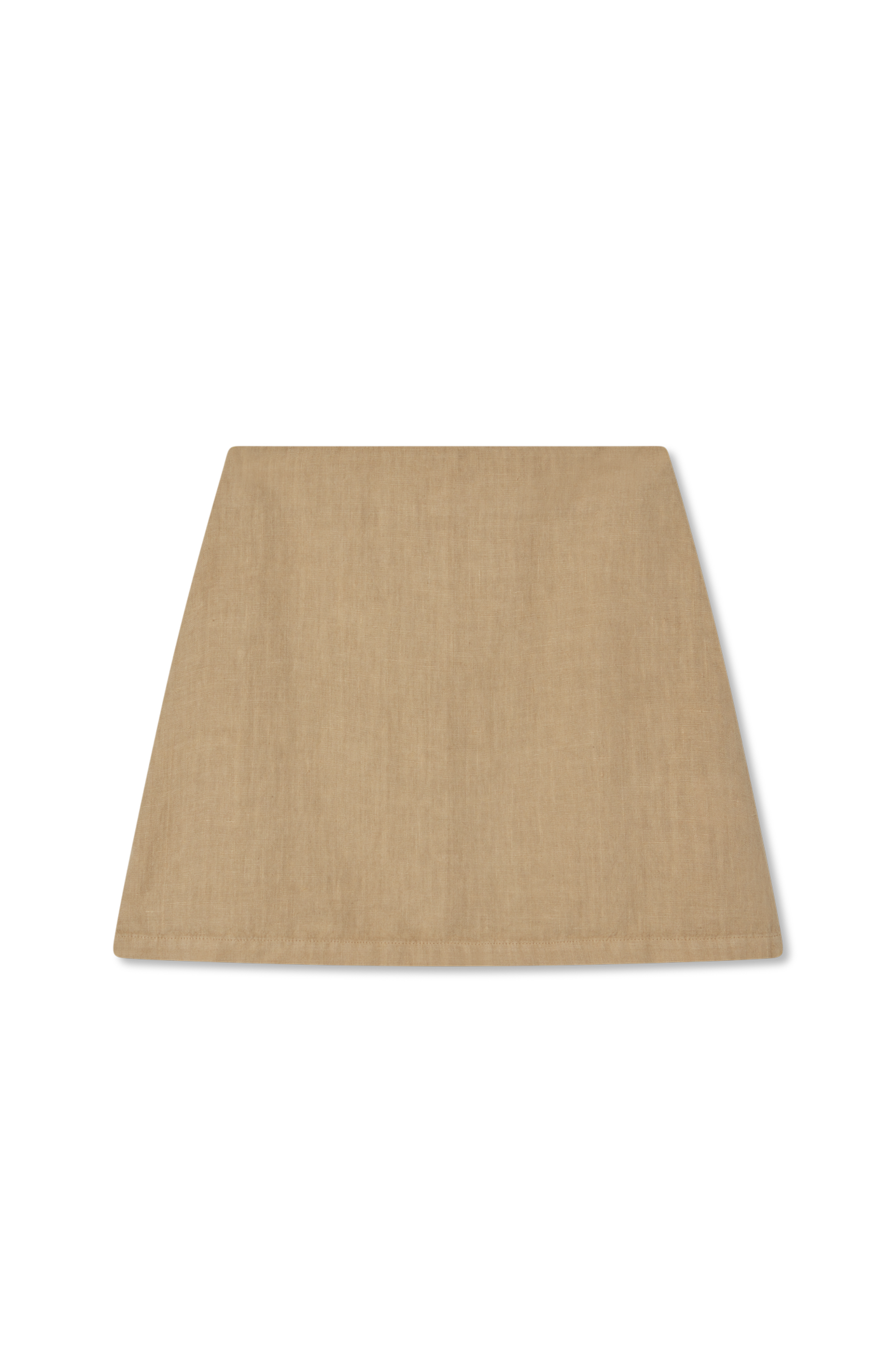 100% linen mini skirt with an A-line silhouette in toffee beige- VIR VITA
#color_toffee