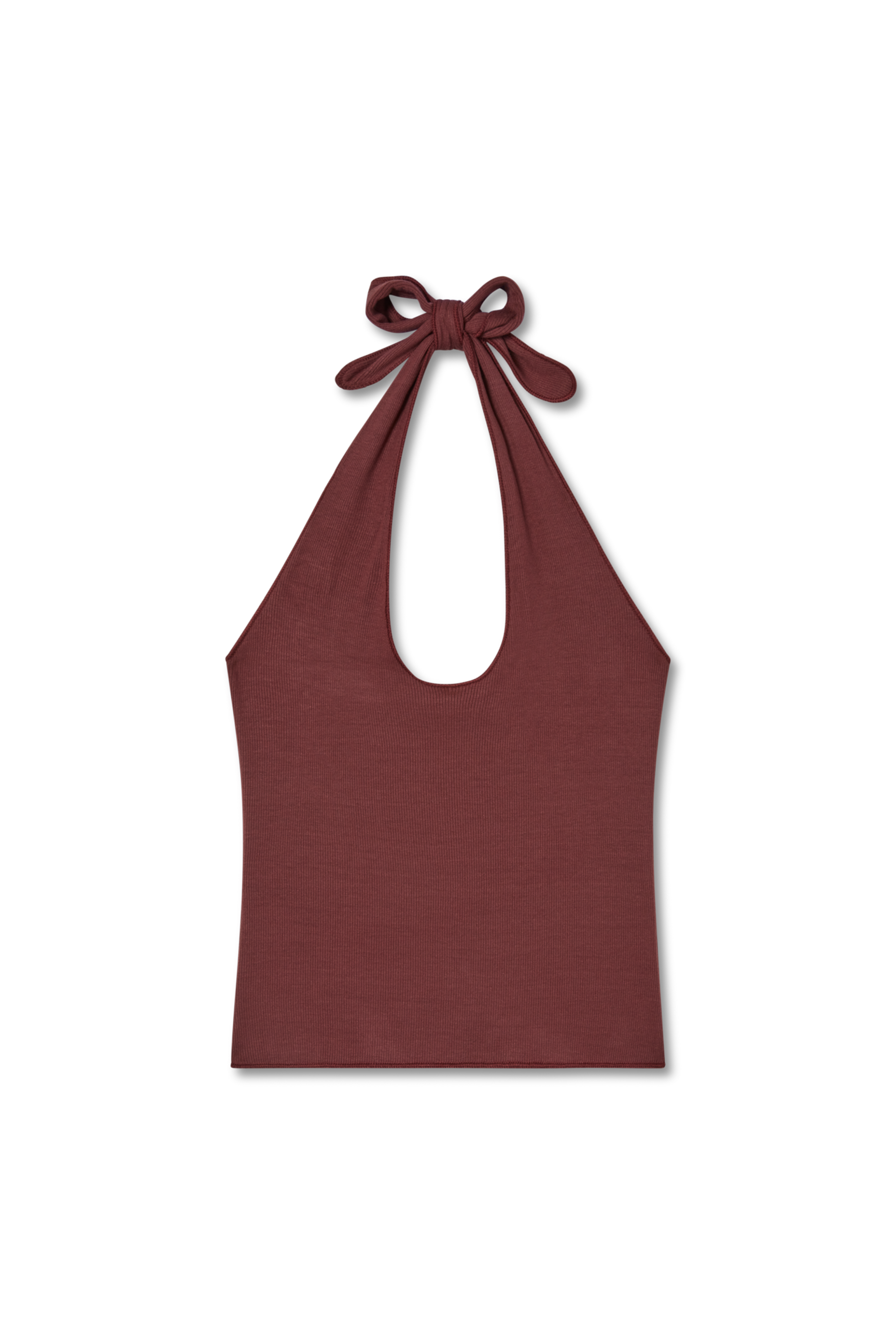 Soft and luxurious modal halter top in maroon - VIR VITA
#color_maroon