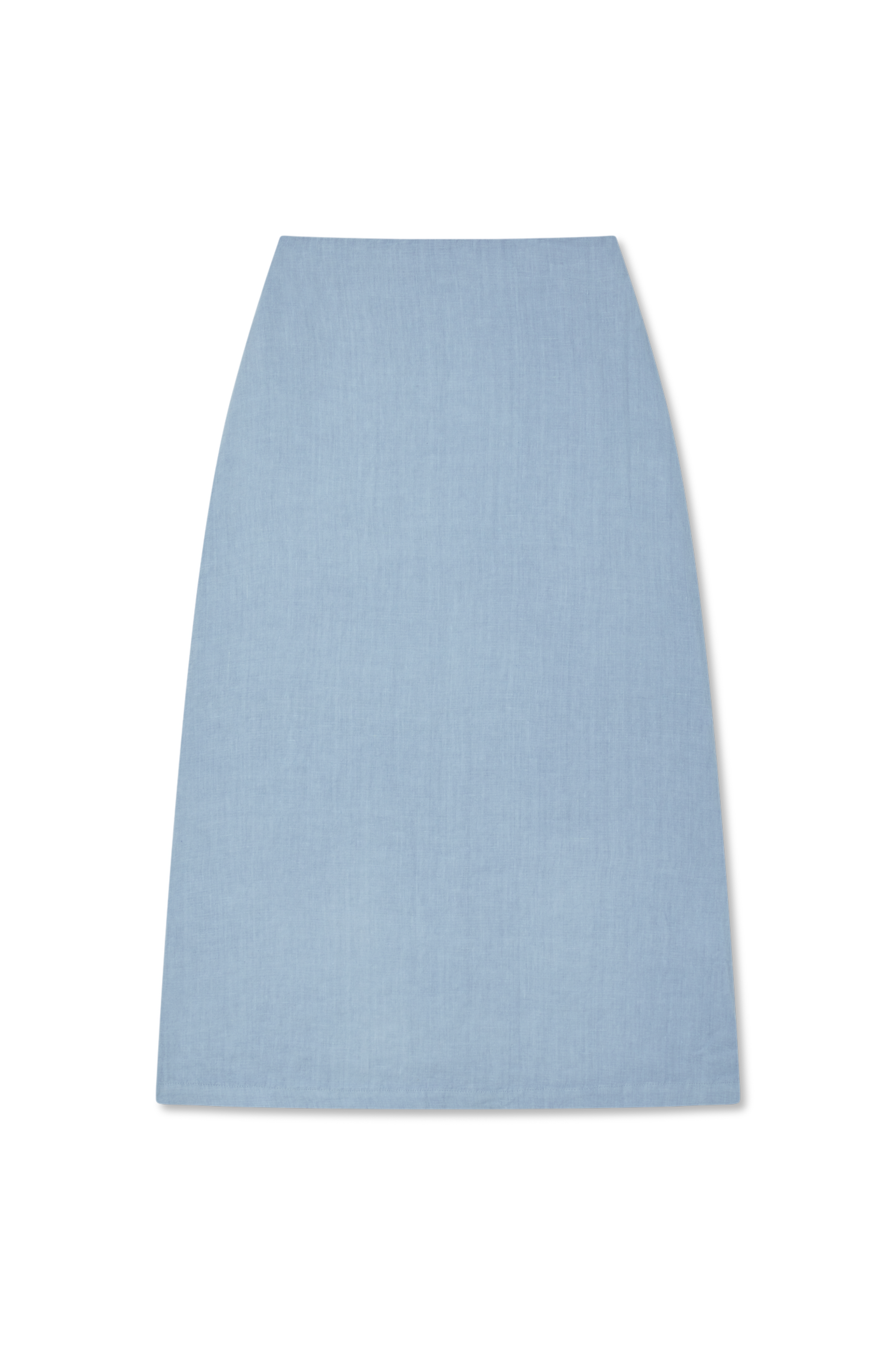 Premium 100% linen maxi skirt featuring a high waisted silhouette in light blue - VIR VITA
#color_baby blue