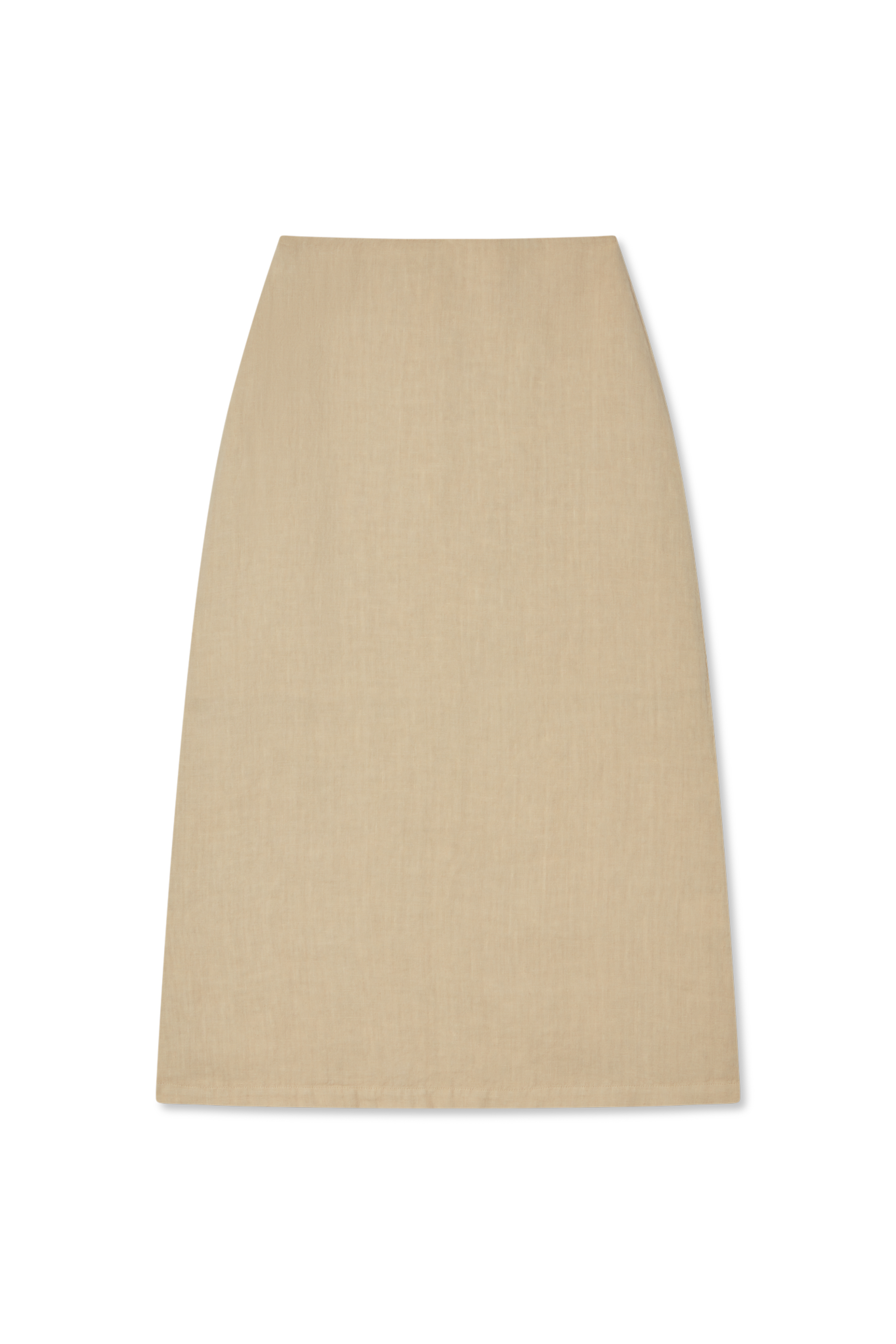 Premium 100% linen maxi skirt featuring a high waisted silhouette in beige - VIR VITA
#color_beige