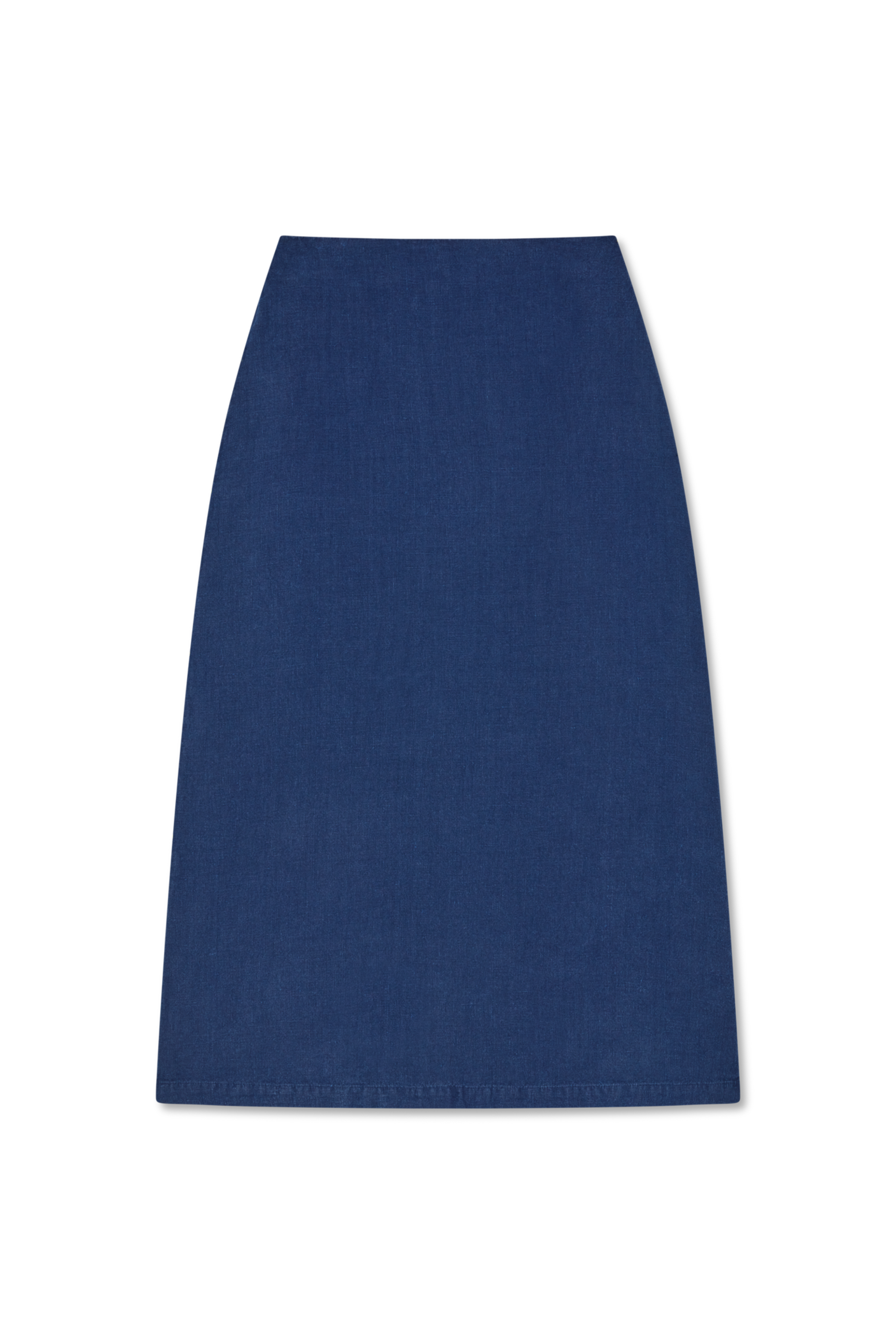 Premium 100% linen maxi skirt featuring a high waisted silhouette in navy blue - VIR VITA
#color_navy