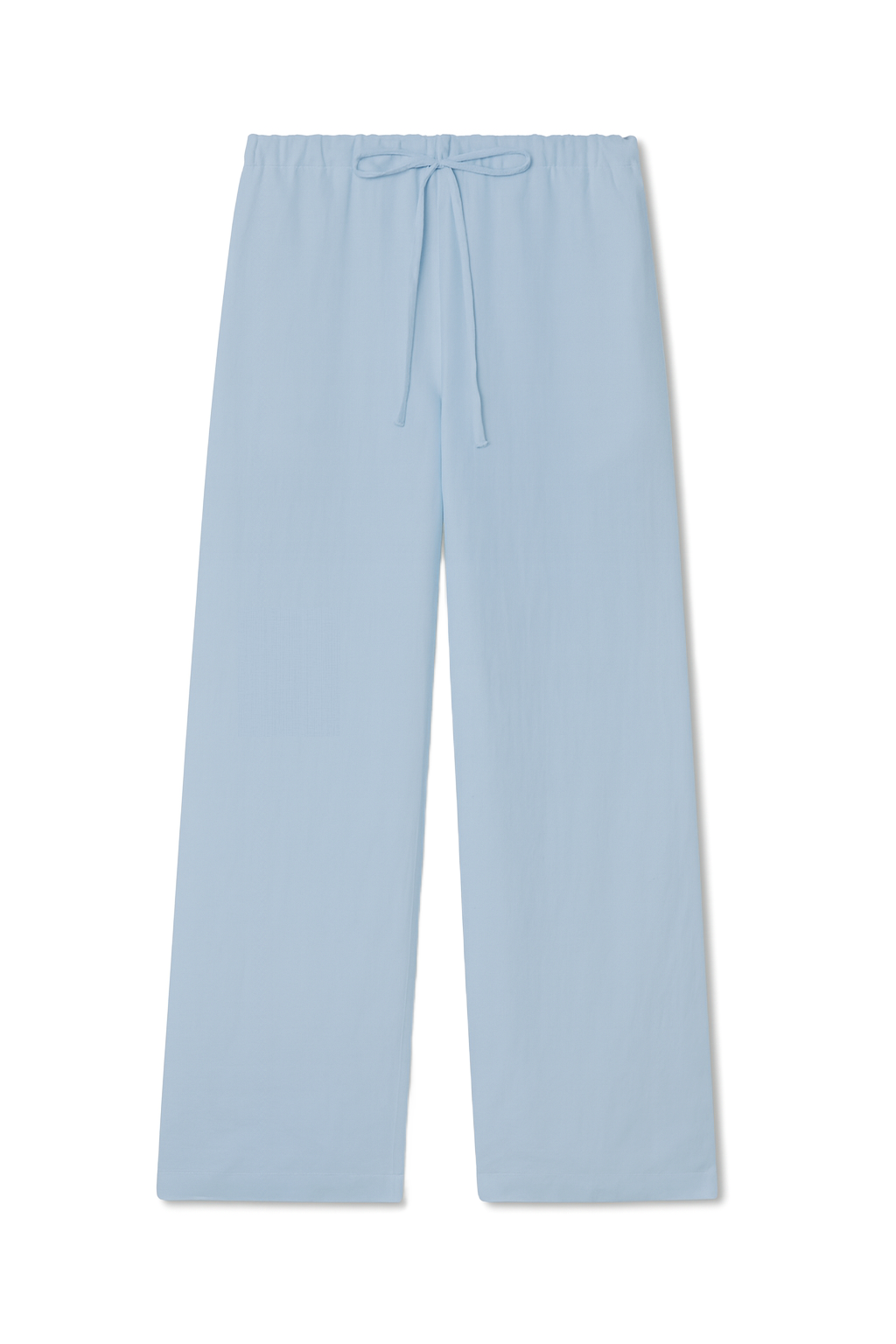Flat image of sustainable light blue drawstring 100% linen pant - VIR VITA
#color_baby blue