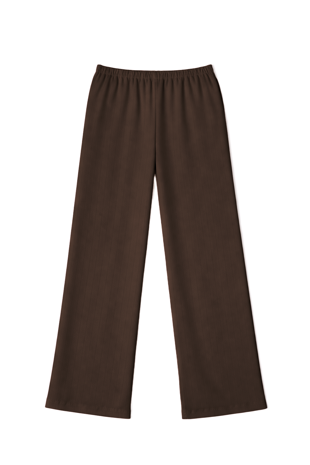 Soft cotton pointelle lounge pants in deep brown with a comfortable elastic waist and easy silhouette. - VIR VITA
#color_espresso