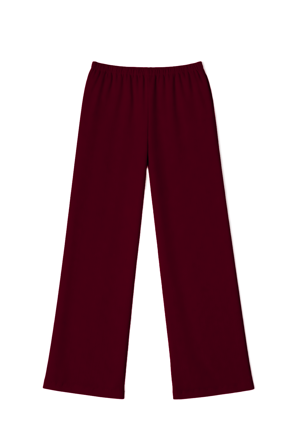 Soft cotton pointelle lounge pants in merlot with a comfortable elastic waist and easy silhouette. - VIR VITA
#color_merlot