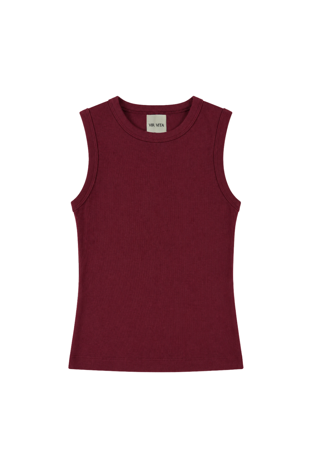 Women’s merlot red cotton tank top in soft Supima cotton with a close-to-body fit. - VIR VITA
#color_merlot
