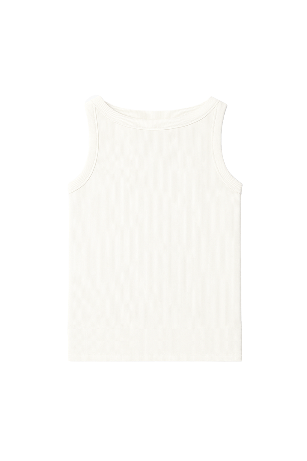 the luxurious supima cotton high neck tank top featuring a classic silhouette in white - VIR VITA
#color_white