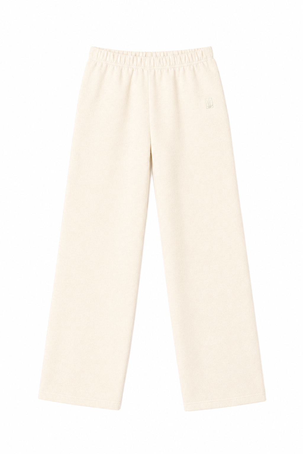 Soft pull-on sweatpants with a gathered elastic waistband, relaxed straight leg, and clean minimalist finish. - VIR VITA
#color_natural