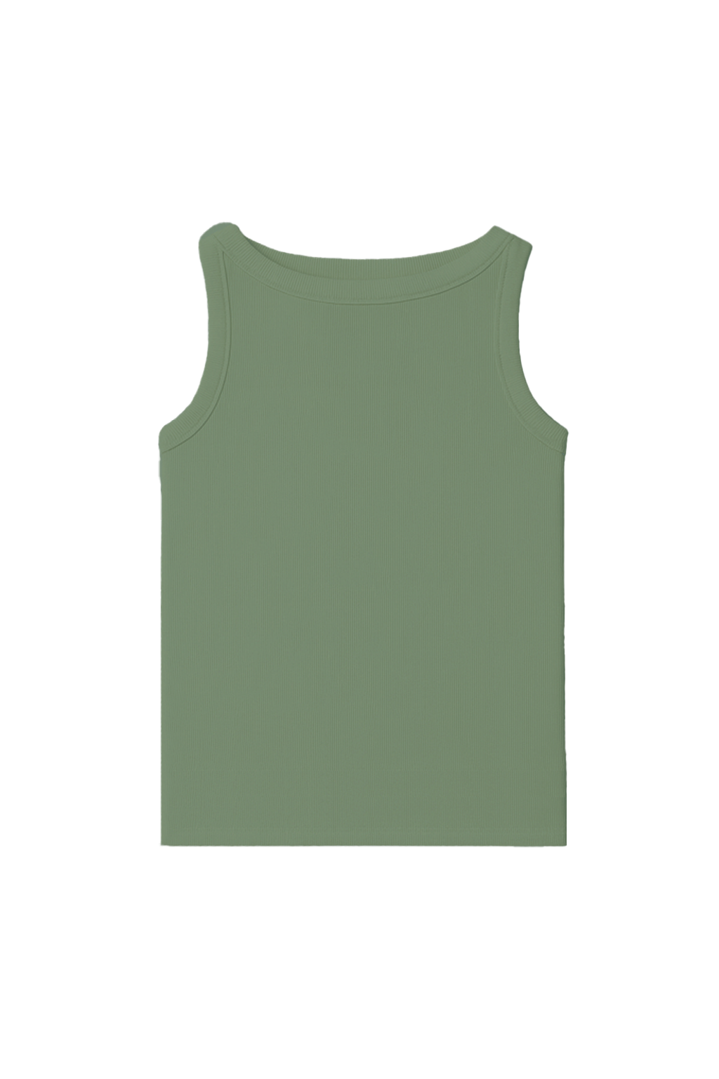 The luxurious supima cotton high neck tank top featuring a classic silhouette in light green - VIR VITA
#color_sage