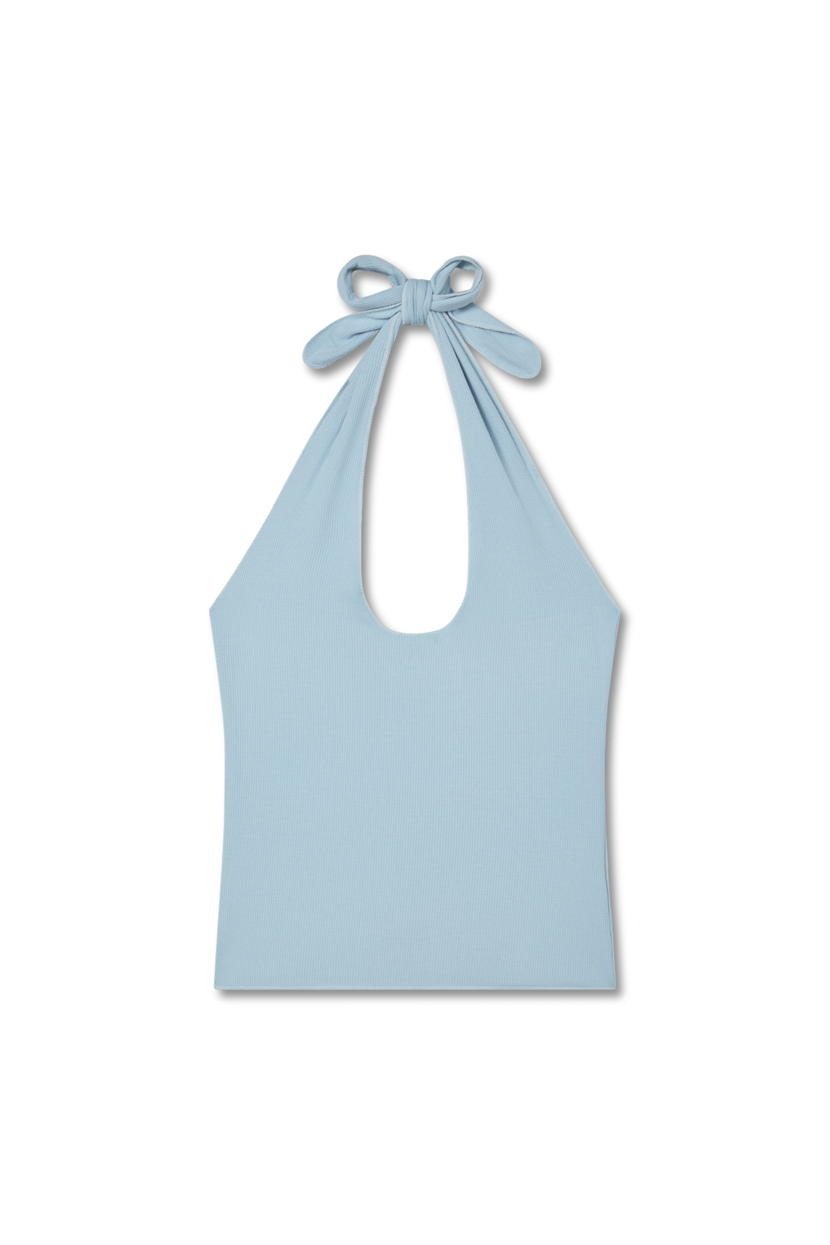 Soft and luxurious modal halter top in light  blue- VIR VITA
#color_baby blue