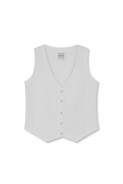 Violette Linen Vest | VIR VITA