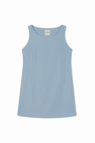 Sustainable Augusta Linen Dress | VIR VITA Baby Blue / XL Sustainable Augusta Linen Dress | VIR VITA Baby Blue / XL