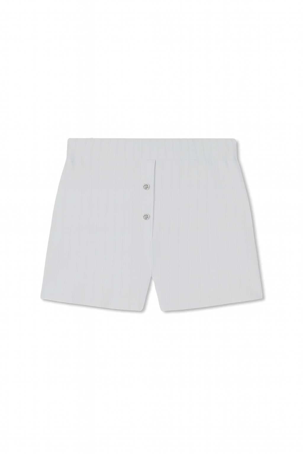 Sustainable pointelle lounge short made of 100% recycled cotton featuring a relaxed fit in white- VIR VITA
#color_coconut